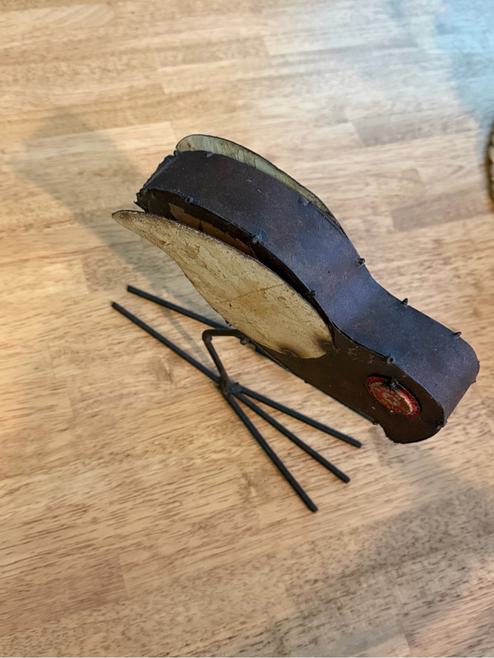 Rustic Metal Bird Sculpture - Picture 4 of 4